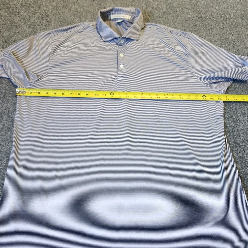 Holderness Bourne The Perkins Navy And White Men's Polo Shirt Size Xxl - Picture 7 of 7